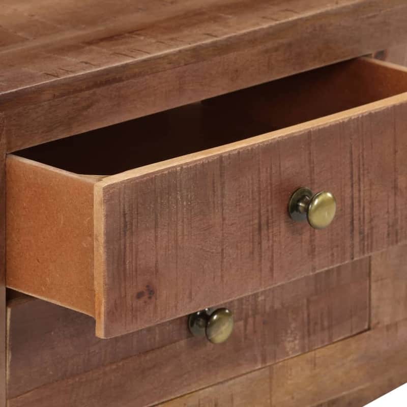 vidaXL TV Stand 43.3"x11.8"x15.7" Rough Mango Wood - 43.3" x 11.8" x 15.7"