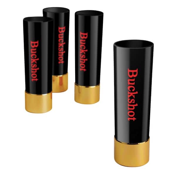 Barbuzzo Buckshot Shot Glasses Set Of 4 Shotgun Shell Shaped 2oz Shot Glassed 1 25 In X 3 63 In X 1 25 In Overstock 28997807