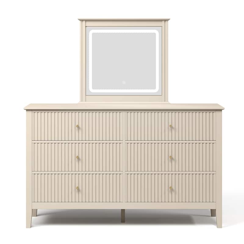 6 Drawer Dresser with Lighted Mirror