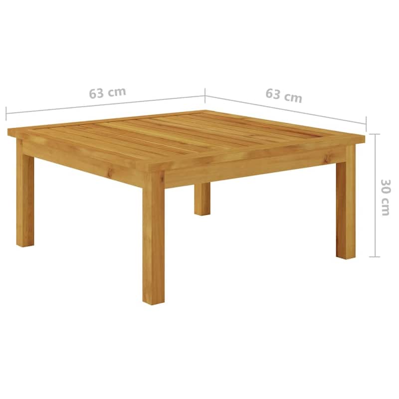 vidaXL Sectional Sofa Patio Modular Seat with Cushions Table Solid Acacia Wood