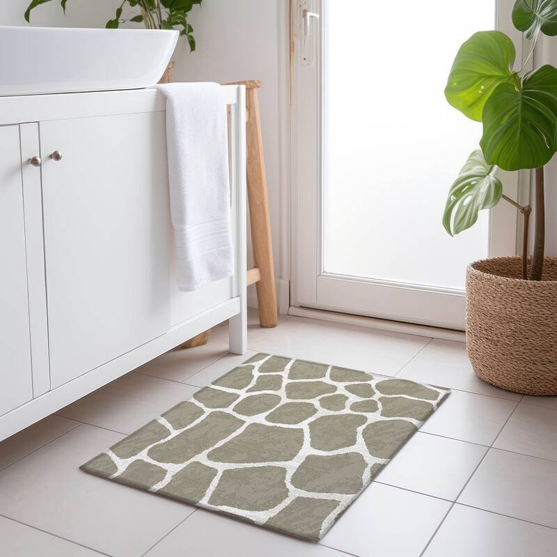 Premium Washable Super Soft Animal Print Mayfield Rug - Taupe - 1' 8" x 2' 6" - Rectangle