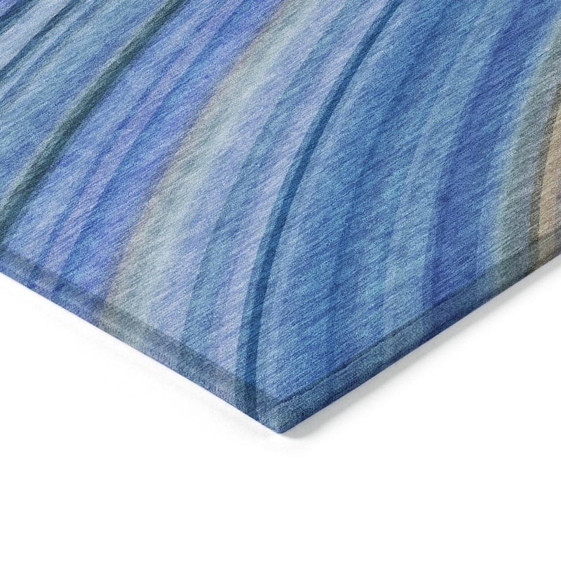 HomeRoots Abstract Transitional Rectangle Outdoor Rug