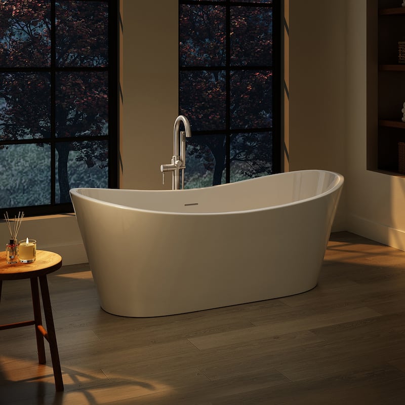 OVE Herschel 60-inch Free-Standing Bathtub in Matte Black