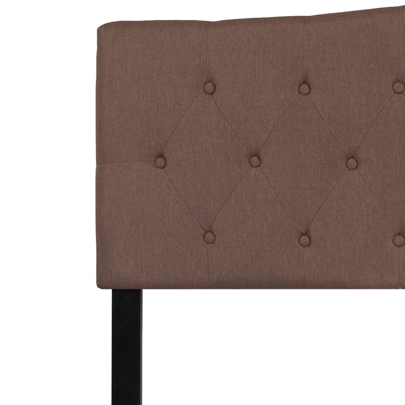Arched Button Tufted Upholstered Headboard