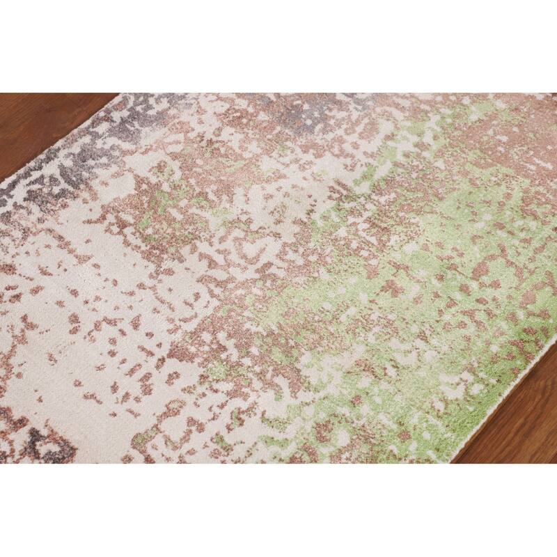 Multicolor Abstract Foyer Rug Hand-Knotted Accent Wool Carpet - 2'6"x 4'10"