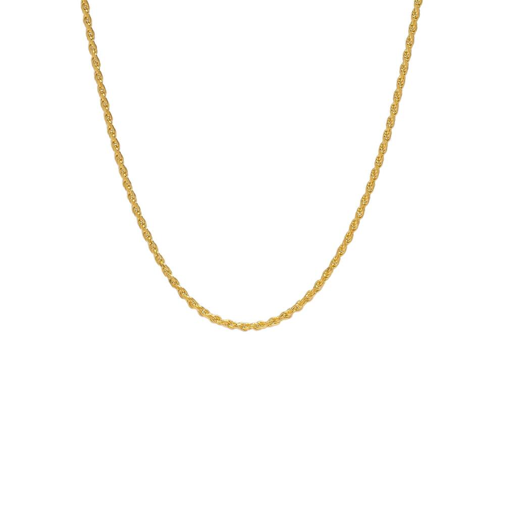 Victoria Townsend Gold over Sterling Silver 1.2mm Diamond Cut ROPE Necklace