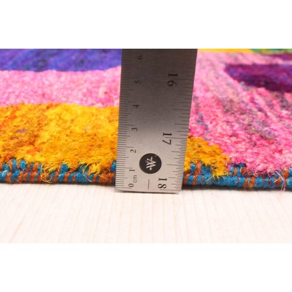 ECARPETGALLERY Hand-knotted Opulence Dark Pink Silk Rug - 4'9 x 6'9