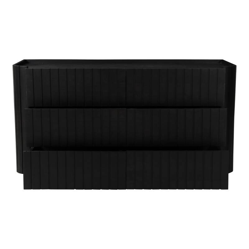 6-Drawer Black Dresser with Smooth Glide Drawers, Clean Modern Lines, and Ample Storage for Bedroom Essentials