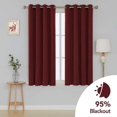 Deconovo Square Grommet Curtain Panel Pair(2 Panel)