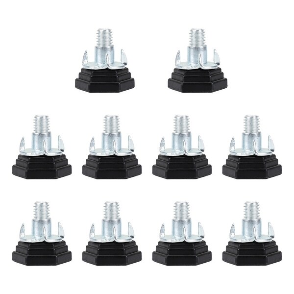 M8 x 18 x 25mm Hand Screw Furniture Glide Leveling Feet Floor Protector