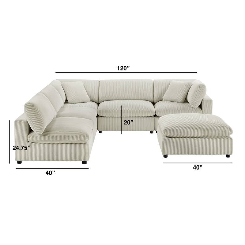 Cambrai Modular 6-Piece Nest Sectional by Greyson Living