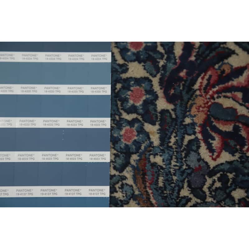 Hand Knotted Oriental 100% Wool Carpet Traditional Floral Beige & Ivories Kerman Area Rug - 15' 4'' X 9' 1''