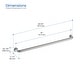 preview thumbnail 25 of 30, 36-Inch Stainless Steel Bathroom Safety Grab Bar