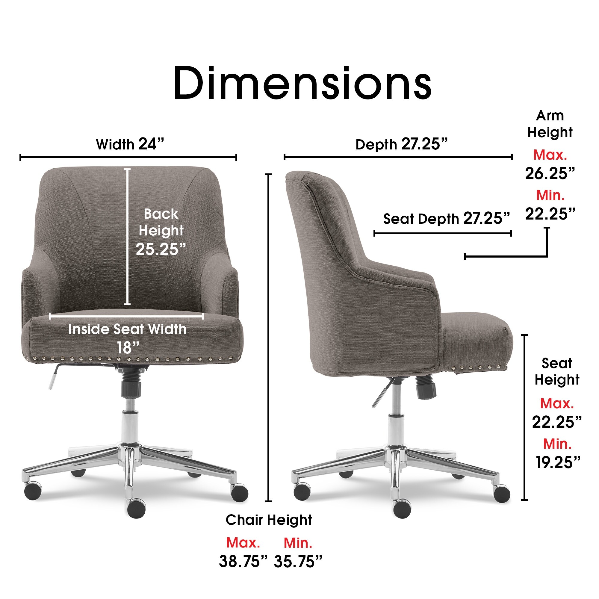 Serta Leighton Home Office Chair Overstock 15924371