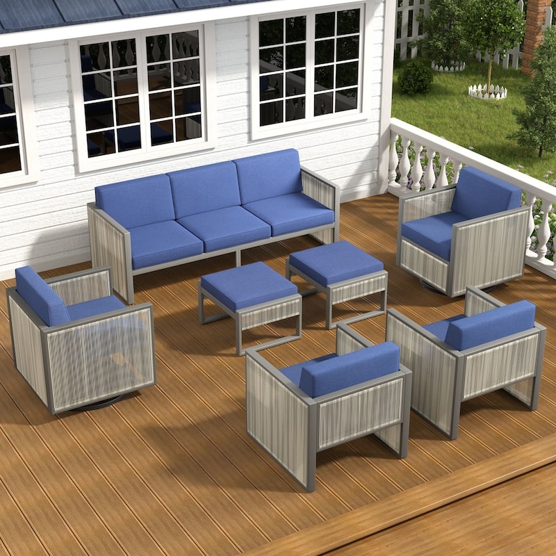Pocassy Outdoor PE Wicker Funiture Set
