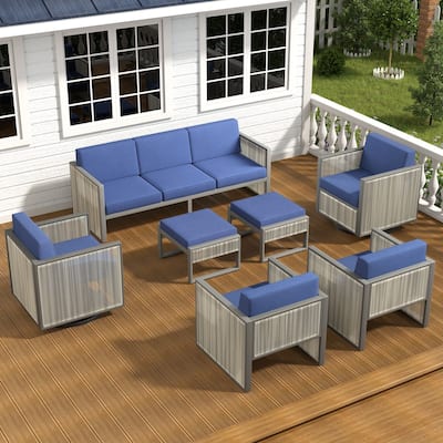 Pocassy Outdoor PE Wicker Funiture Set