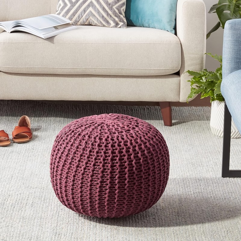 Urban Lifestyle Round Knit Pouf