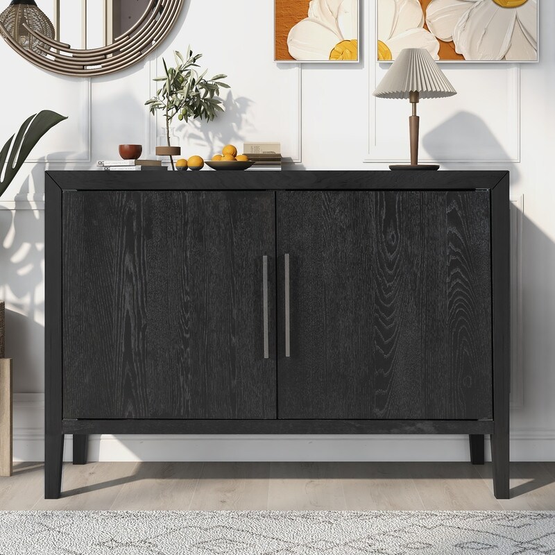 Black farmhouse buffet table sale
