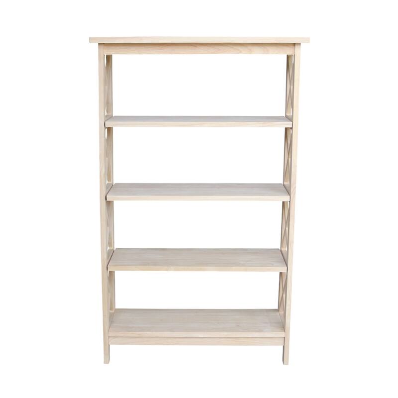 Unfinished Parawood X-sided Shelf Unit