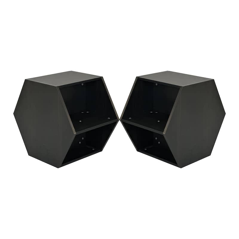 Hexagonal Coffee Table Side Table 2PCS