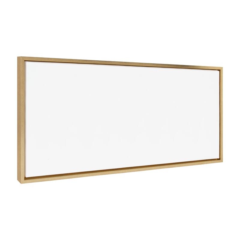 Kate and Laurel Sylvie Blank Framed Canvas - 18x40 - Yellow