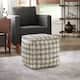 Option Ivory & Black Plaid Pattern Fabric