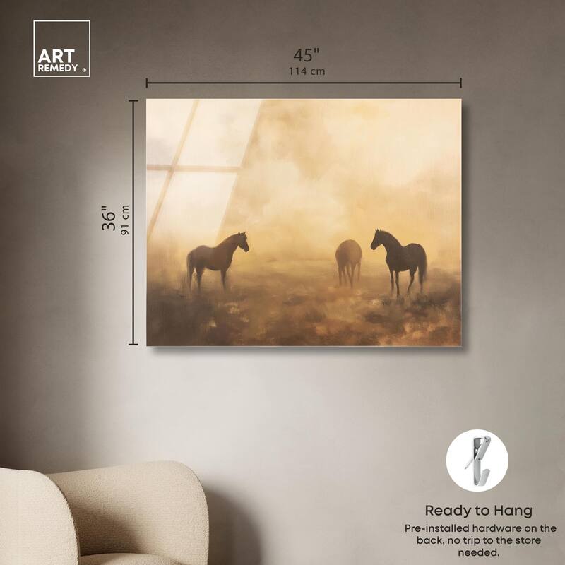 Equine Trio Acrylic by Art Remedy, Ready to Hang