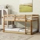 preview thumbnail 3 of 18, Elegant Twin over Twin Wooden Bunk Kids Bed with Ladder and Safety Guardrail,Storage Space
