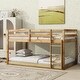 preview thumbnail 3 of 8, Wooden Twin over Twin Loft Bed with Ladder, Upper and Bottom Bed Platforms crafted with Strengthened Slats, Natural