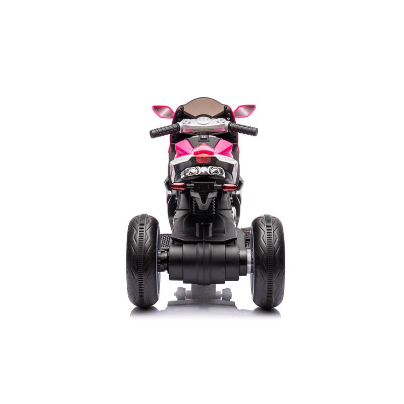 Children's Motorcycle with Headlight, Pink Ride on Motorcycle with Illuminated Wheels, Electric Car Toy with LED Lights