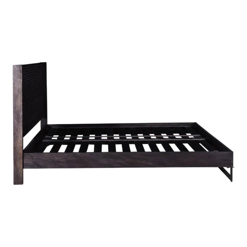 King Bed Modern Upholstered Platform Bed with Storage - Wooden King Size Bed Frame
