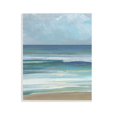 Stupell Calming Beach Wave Visage Wall Plaque Art Design By Sally Swatland