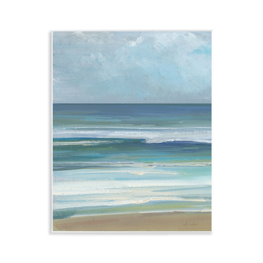 Stupell Calming Beach Wave Visage Wall Plaque Art Design By Sally Swatland