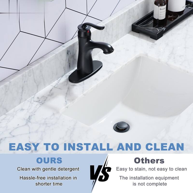 Single Handle Bathroom Faucet with Pop Up Drain