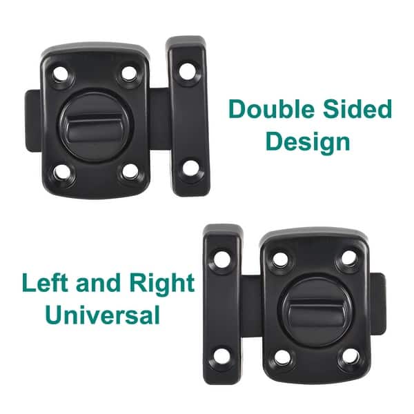 Serratura A Bullone Rotante Per Porte - In Acciaio Inox, Finitura Argento, Con 6 Viti - Foto 8