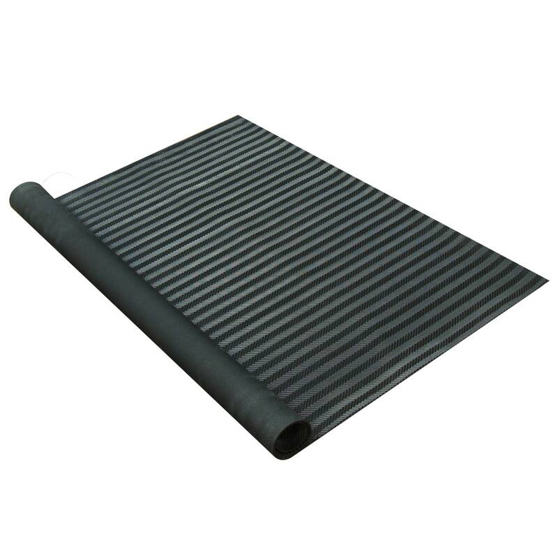 Goodyear "Fish-Bone" Rubber Flooring -- 3.5mm x 36" x 5ft - Black - 36x60