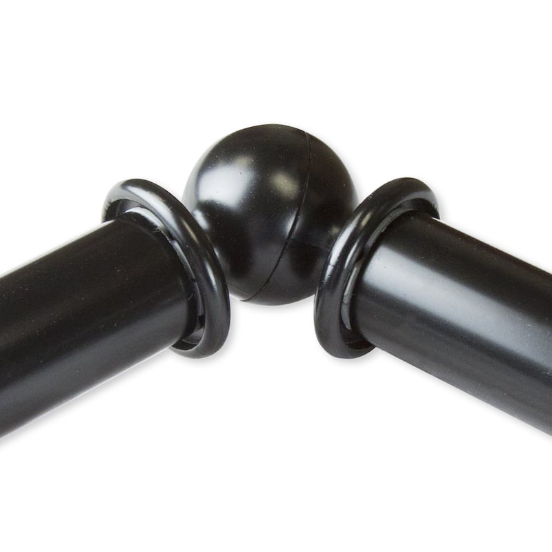 InStyleDesign 13/16" Loop 4-Sided Bay Window Curtain Rod (18-28 inch each side)
