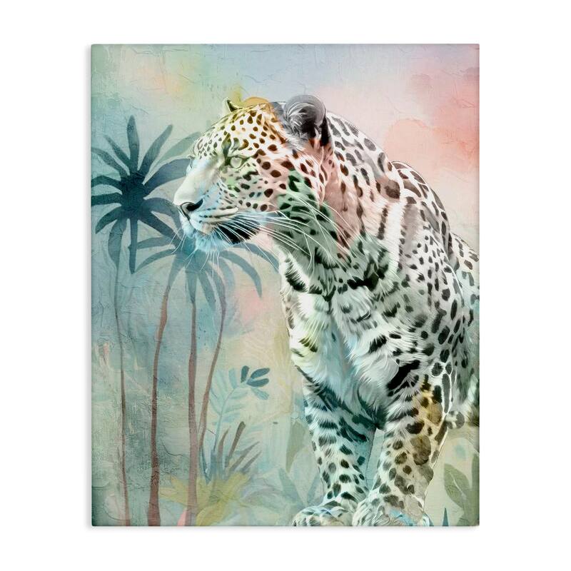 Stupell Gazing Jungle Leopard Canvas Wall Art Design By Kim Allen - 36 x 48