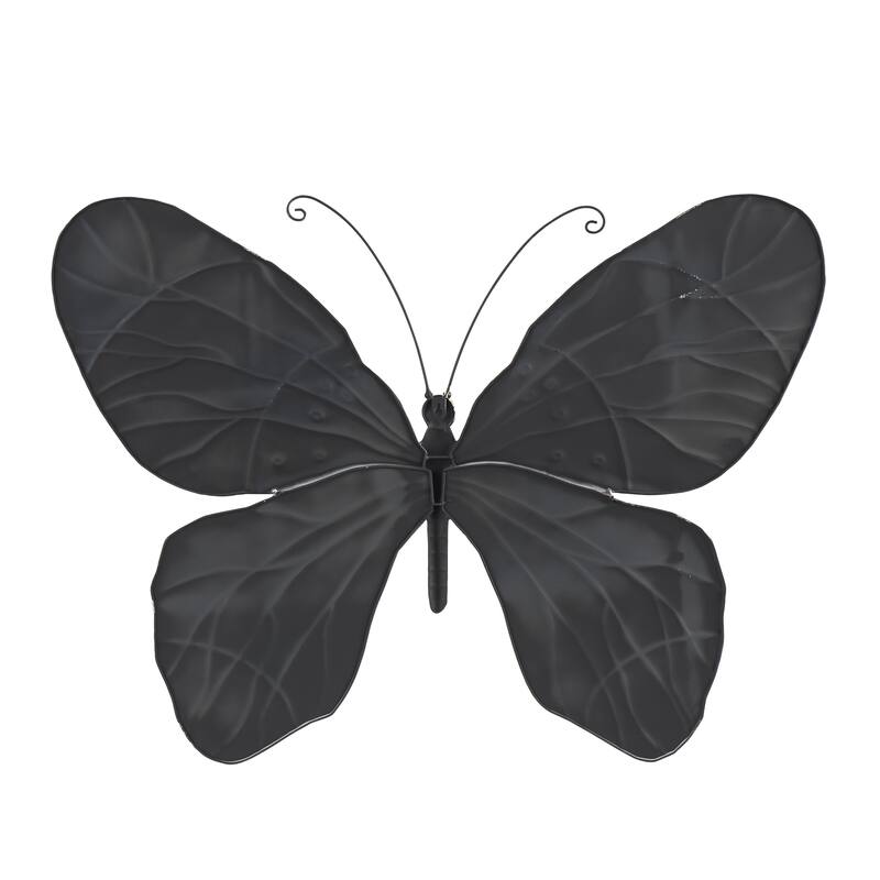 Metal Butterfly Indoor Outdoor Home Wall Decor - Red - Roche River Decor