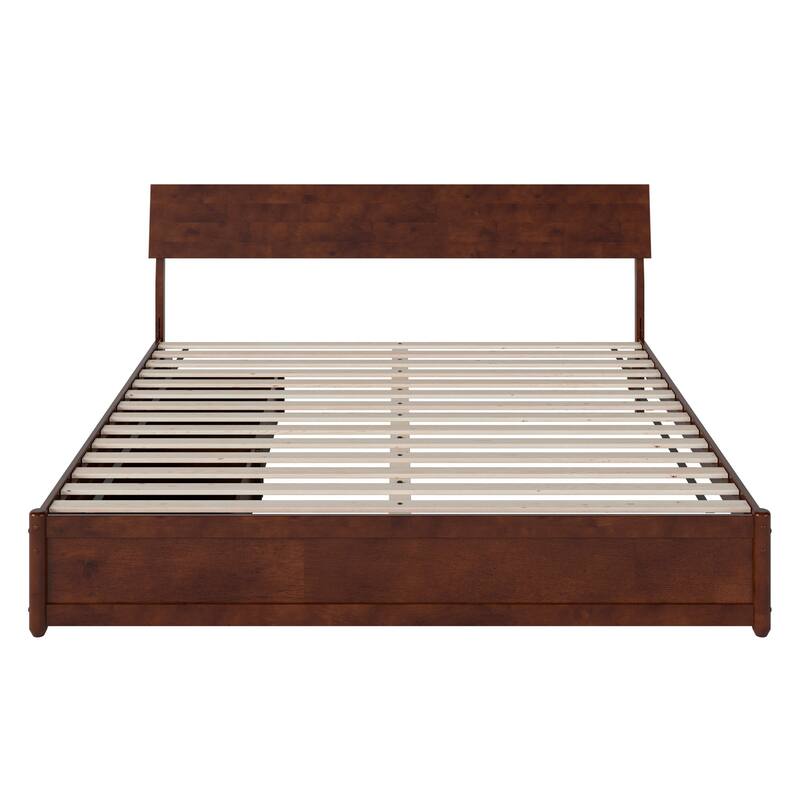 Norla Wood Platform Bed with Storage Drawers