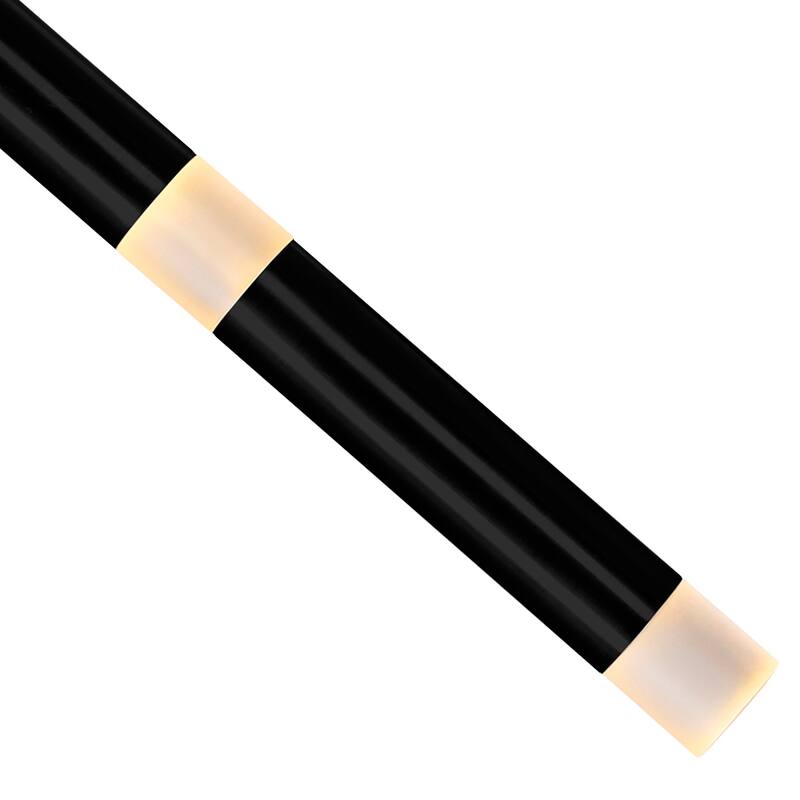 Flute Integrated LED 32in Black Chandelier