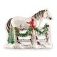 preview thumbnail 2 of 0, Majestic White Holiday Horse Tabletop Decoration - 10.000 x 8.400 x 4.500