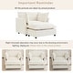 preview thumbnail 15 of 41, 47" Cozy Upholstered Armchair with Movable Ottoman, Wide Seat, Curved Armrests and Soft Pillows