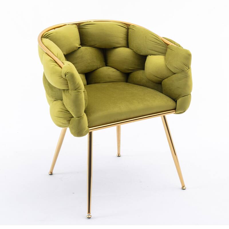 Shubert Glam Velvet Woven Accent Chair (Set of 2) by GDFStudio - 28.70"L x22.20"W x 29.50"H
