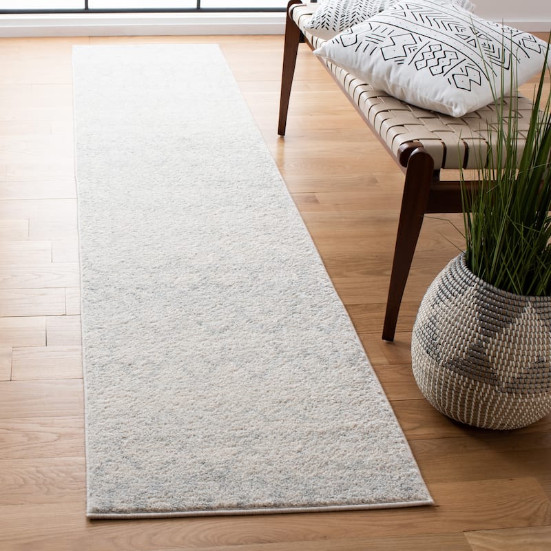 SAFAVIEH Tulum Avis Moroccan Boho Rug - 2' x 9' Runner - Ivory/Light Grey