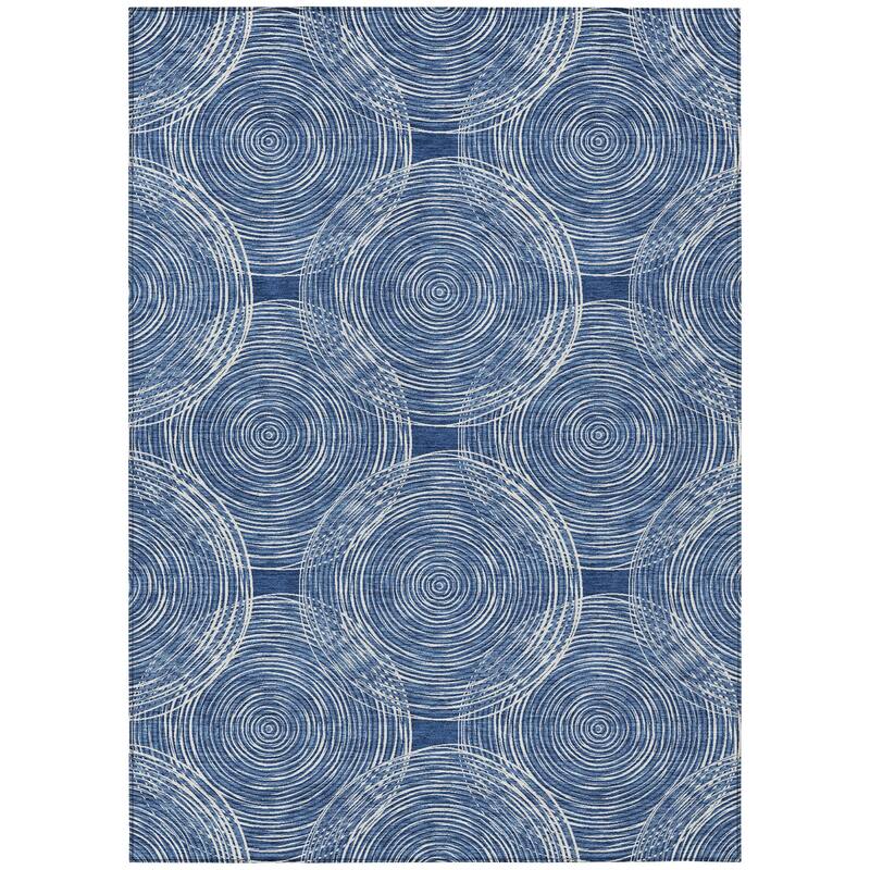Machine Washable Indoor/ Outdoor Modern Pune Chantille Rug