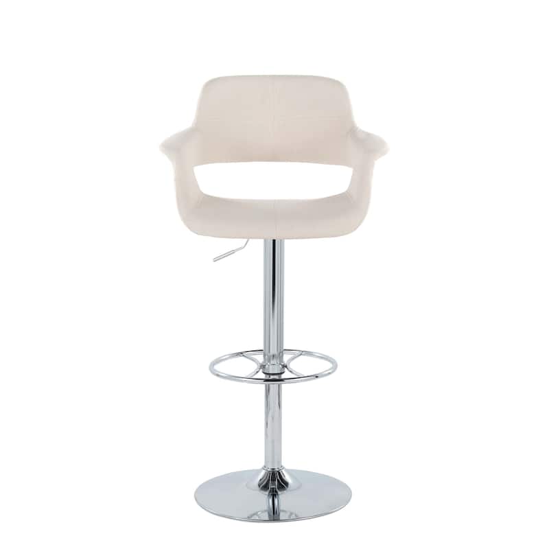 Lumisource Barstool with Swivel in Black and Charcoal, Set of 2 - 19"Lx23.5"Wx39-47.5"H