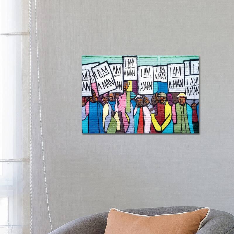 iCanvas "I Am A Man Graffiti " by Susanne Kremer Canvas Print - 18x26x1.5