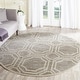 preview thumbnail 36 of 115, SAFAVIEH Amherst Corinne Modern Rug 5' Round - Light Grey/Ivory - Round