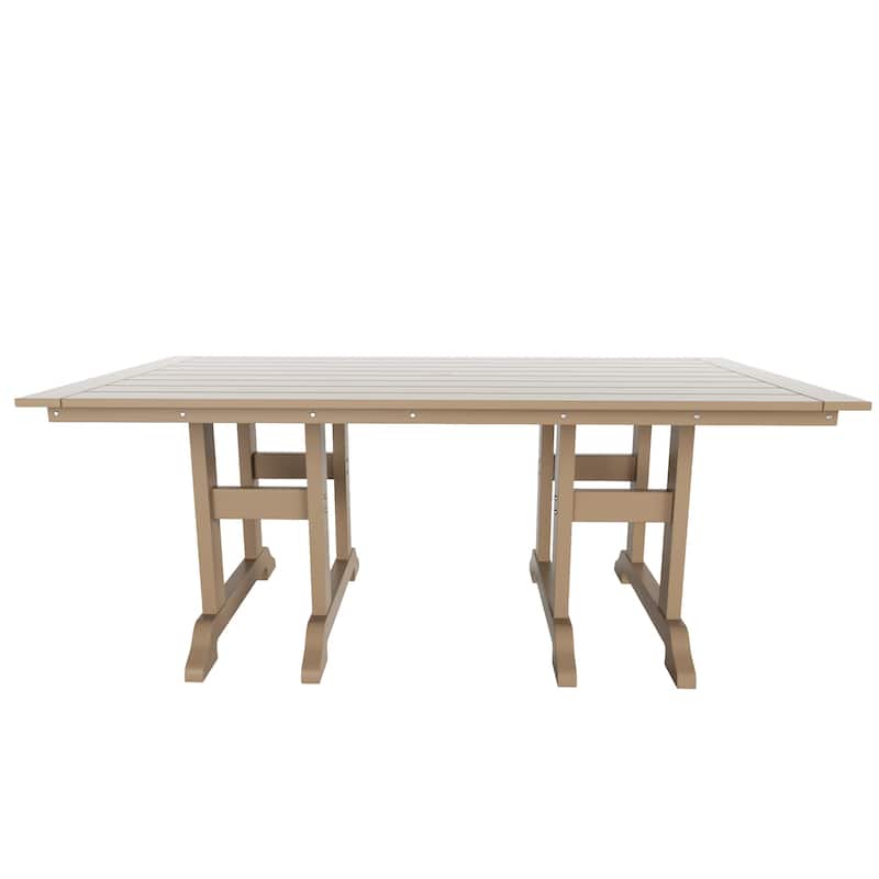 Shoreside 7-Piece Rectangular Poly Eco-Friendly All Weather Outdoor Dining Set